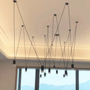 Axyaa Modern Nordic Line Pendant Chandelier for Home Living Dining Bar Lighting