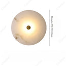 Axyaa LED Marble Round Wall Lamp for Living Room Bedroom Decor