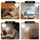 Axyaa Rechargeable Double Head LED Wall Sconces Light with Remote Magnet Control