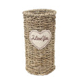 Axyaa Rattan Vase: Country Retro Bouquet Holder & Tabletop Storage Basket