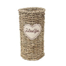 Axyaa Rattan Vase: Country Retro Bouquet Holder & Tabletop Storage Basket