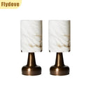 Axyaa Marble LED Desk Lamp: Minimalist Modern Nordic Design for Bedroom and Living Room