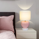 Axyaa Elegant Heart LED Floor Lamp Creamy Pink Ceramic Modern Home Lighting