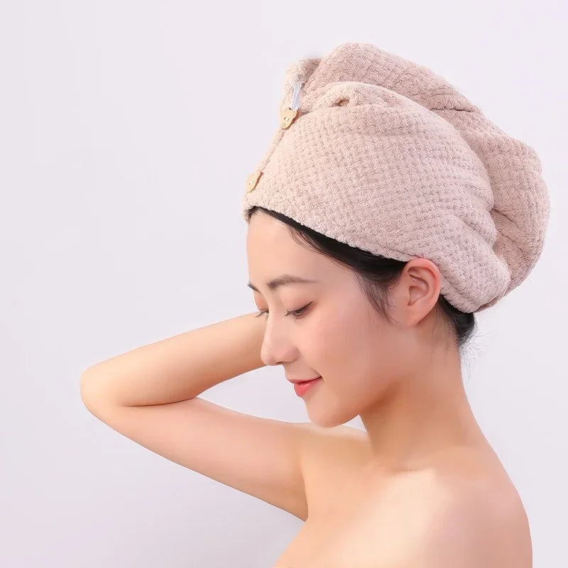 Axyaa Care Cap Hair Towel Wrap for Women, Super Absorbent Microfiber Hair Wraps