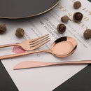Axyaa Mirror Stainless Steel Dinner Fork Set - 6Pcs Flatware Gold Silverware