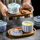 Axyaa Japanese Ceramic Bowl with Lid for Molecular Cuisine and Desserts