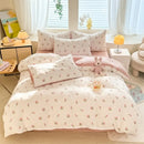 Axyaa Floral Cotton Duvet Cover Sets in Single/Queen/King Sizes