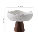 Axyaa High Footed Ceramic Salad Bowl for Molecular Cuisine and Restaurant Tableware