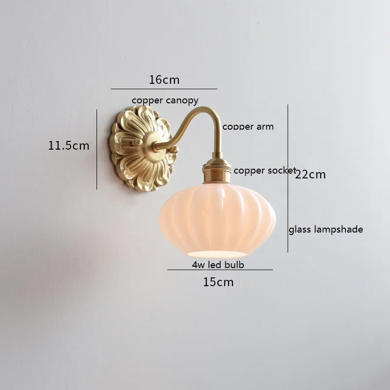 Axyaa Clear Glass LED Wall Sconce, Up Down Bedroom Mirror Light
