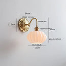 Axyaa Clear Shell Glass LED Wall Sconce Up Down Light France Europe Copper