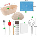 Axyaa Bread Banneton Proofing Basket Set: Oval & Round Sourdough Baskets for Baking Fermentation