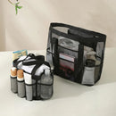 Axyaa Beach Mesh Storage Bag: Large Capacity, Shoulder Hand Wash Travel Bag for Bathroom and Camping