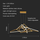 Axyaa Gold Irregular Shape LED Pendant Lights - Dimmable Steel Chandelier for Modern Living Room