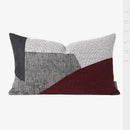 Axyaa Geometric Stitching Leather Pillow Cover for Modern Living Room Sofa