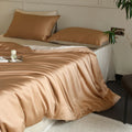 Axyaa Mulberry Silk Bedding Set Duvet Cover Flat Sheet Pillowcase Twin King Queen Size