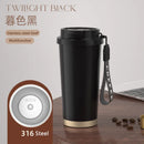 Axyaa Double Drink Straw Cup: Ceramic & Thermos, High-Value Portable Student & Work Cup