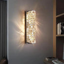Axyaa Crystal Wall Sconces Lighting Chrome Glass Elegant Modern Lights