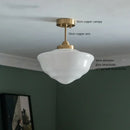 Axyaa Milky White Glass LED Pendant Chandelier - Modern Home Decor Light