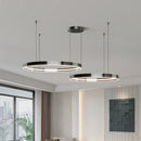 Axyaa Luxury Electroplated Circular Hall Light: Modern, Simple, Atmospheric Pendant