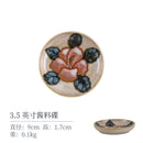 Axyaa Japanese Porcelain Plate Set: Okinawa Rose Glaze Natural Ceramic Rice Bowl