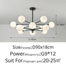 Axyaa Nordic Modern LED Chandeliers Decorative Ball Pendant Light for Home and Restaurant