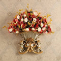 Axyaa Double Angel Vase Wall Hanging with Artificial Flowers for Home Decor