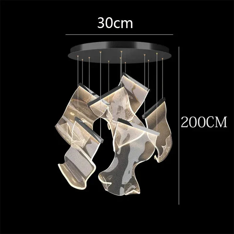 Axyaa Nordic Stair Chandelier Living Room Dining Pendant Ceiling Light