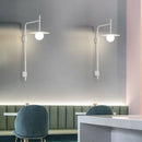 Axyaa Nordic Arm Movable Glass Wall Lamp with G9 Bulb for LED Lighting