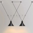 Axyaa Metal Pendant Lamp - Simple Shape for Kitchen Bar, Creative Hanging Light for Bedside