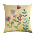 Axyaa Cartoon Plant Pillowcase 45x45cm - Decorative Sofa Cushion Cover