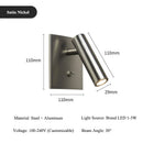Axyaa Adjustable Angle LED Wall Lamp in Multiple Colors for Bedroom, Living Room, Study