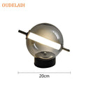 Axyaa Round Ball Glass Table Lamp for Home Decor, Restaurant, Study, Living Room