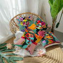 Axyaa Women Face Art Pattern Pillow Cover for Sofa, Bedroom, Car - Colorful & Artistic