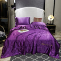 Axyaa Embroidered Washed Silk Ice Silk Tencel Summer Quilt - Fade-Resistant, Cool