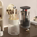 Axyaa Makeup Brush Holder with Dustproof Lid - Cosmetic Organizer for Vanity
