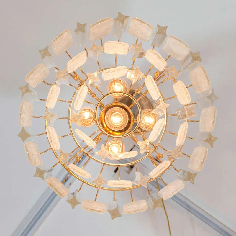 Axyaa Crystal Bedroom Pendant Lamp - Luxurious Glass Indoor Lighting