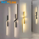 Axyaa Nordic LED Wall Lamp: Minimalistic Linear Sconce for Living Room, Bedroom, Stairs