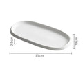 Axyaa Stone Pattern Oval Plate: Ceramic Fish Dessert Sushi Steak Molecular Cuisine Tableware
