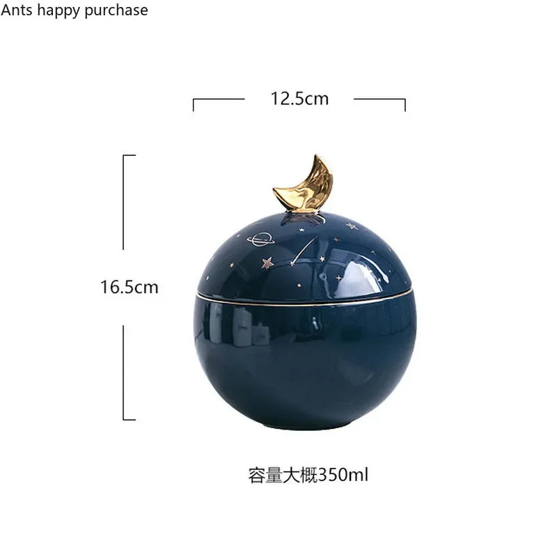 Axya Starry Sky Moon Storage Jar: Home Decor & Candy Container