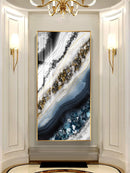 Axyaa LED Crystal River Hanging Paintings with Remote Dimming for Home Wall Decoration
