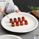 Axyaa Ceramic Disc White Plate Set for Various Cuisine Types