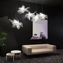 Axyaa White Butterfly LED Chandelier for Dreamy Living Room & Bedroom