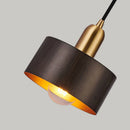 Axyaa Metal Gold Wall Lamp with Wood Lampshade for Parlor and Bedroom Lighting