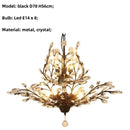 Axyaa Crystal Tree Chandelier Ceiling Light - Elegant Bedroom Pendant Lamp