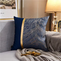 Axyaa Gold Jacquard Throw Pillow Cover 45X45 - Light Luxury Comfort, Living Room Decor