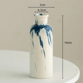 Axyaa Irregular Ink Graffiti Ceramic Vase for Home Decoration and Flower Arrangement