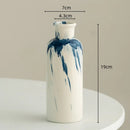 Axyaa Irregular Ink Graffiti Ceramic Vase for Home Decoration and Flower Arrangement