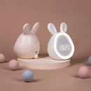 Axya Kids Rabbit Alarm Clock with Dimmable LED Night Light