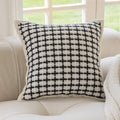 Axyaa Beige Yarn-Dyed Sofa Pillow Cover: 45X45 Headboard Cushion for Stylish Living Room