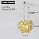 Axyaa Balloon Bubble Chandelier Children's Bedroom Suspension Living Room Pendant Lamp
